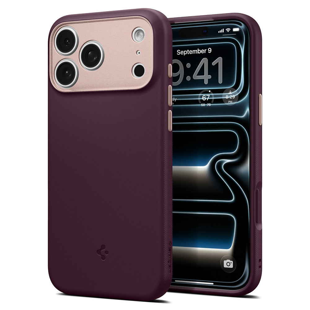 MagSafe-Hülle für Apple iPhone 18 Pro / 17 Pro, Spigen, Caseology Nano Pop, Weinrot ACS12179