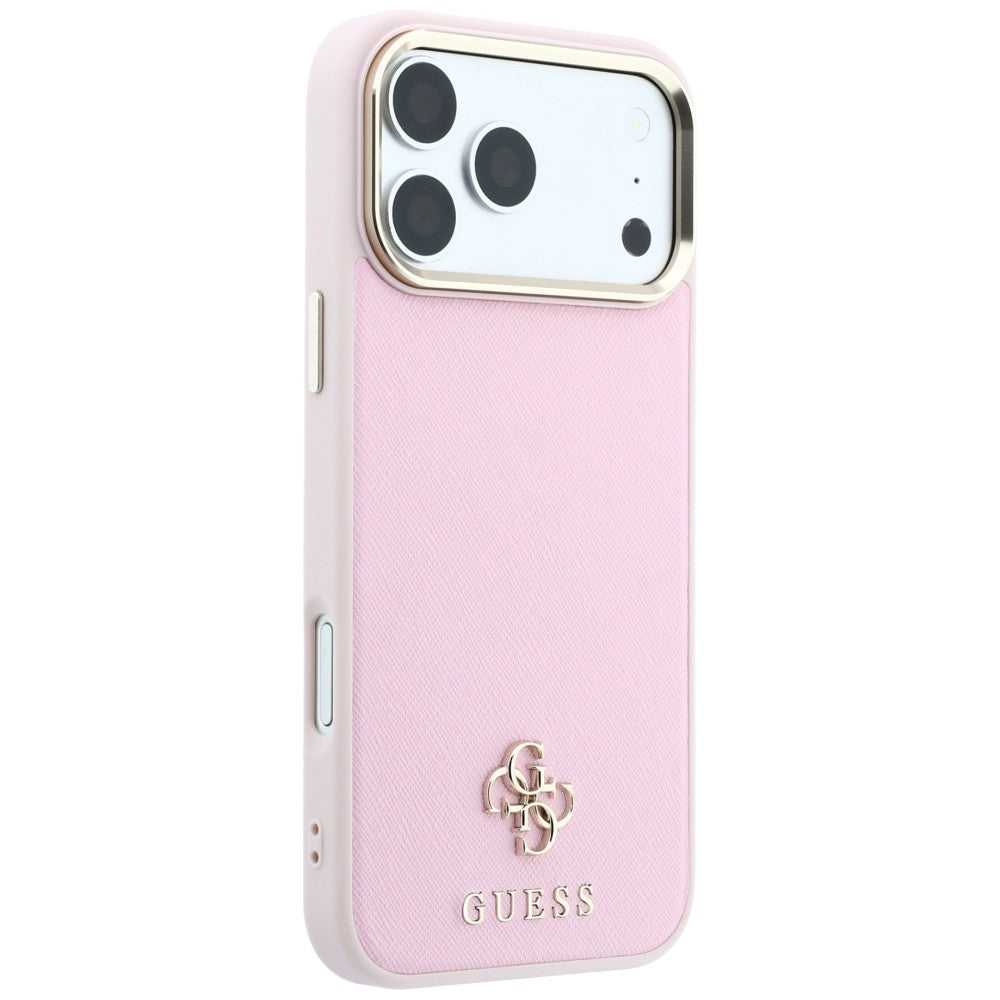 MagSafe-Hülle für Apple iPhone 18 Pro Max / 17 Pro Max, Guess, Saffiano Small 4G Classic, Rosa