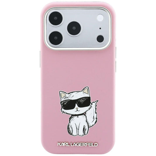 MagSafe-Hülle für Apple iPhone 18 Pro Max / 17 Pro Max, Karl Lagerfeld, Choupette Sketch, Rosa