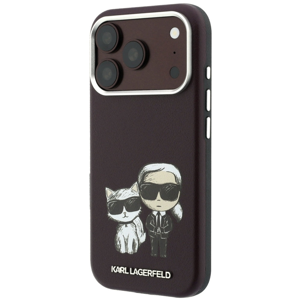 MagSafe-Hülle für Apple iPhone 18 Pro Max / 17 Pro Max, Karl Lagerfeld, KC Bodies Sketch, Weinrot