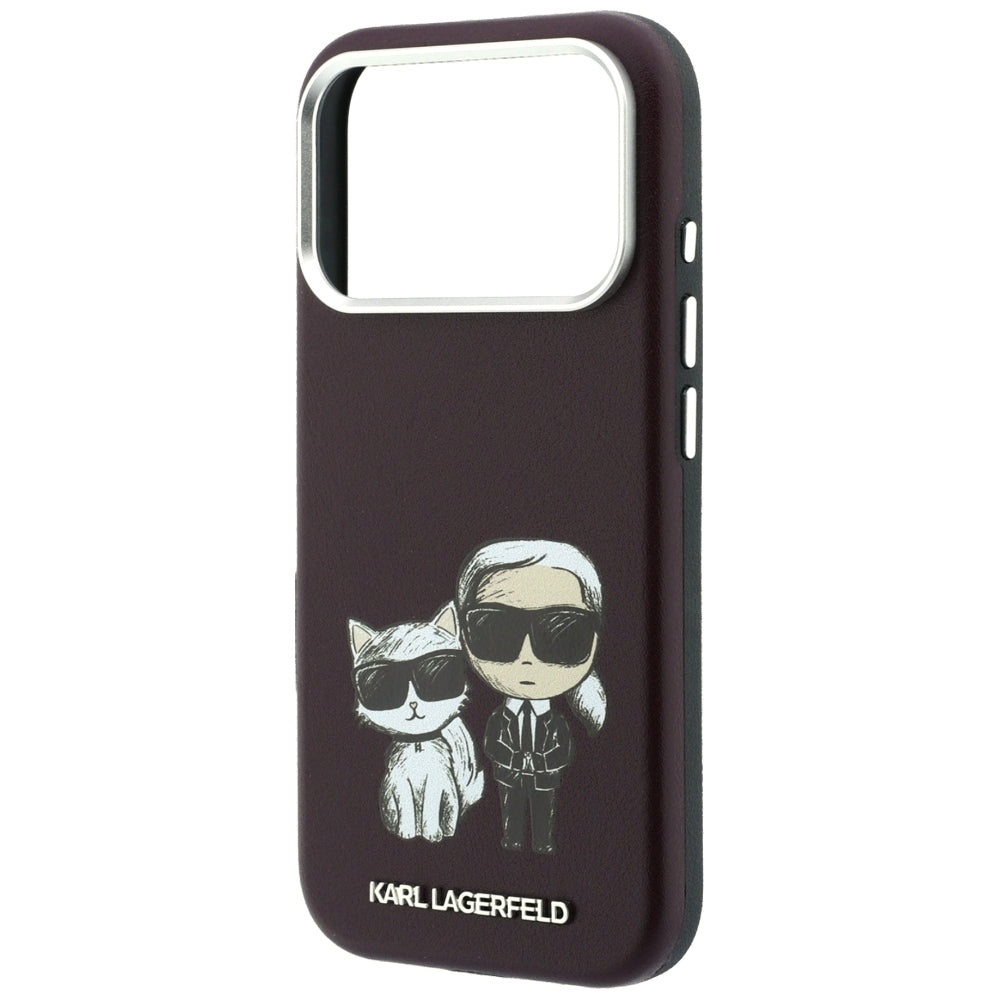 MagSafe-Hülle für Apple iPhone 18 Pro Max / 17 Pro Max, Karl Lagerfeld, KC Bodies Sketch, Weinrot