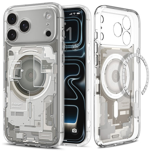 MagSafe-Hülle für Apple iPhone 18 Pro Max / 17 Pro Max, Spigen, Ultra Hybrid Zero One, Grau ACS12127