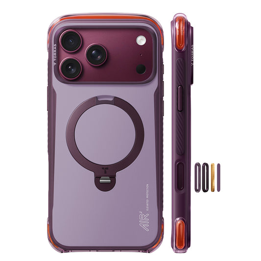 MagSafe-Hülle für Apple iPhone 18 Pro Max / 17 Pro Max, Torras, Ostand Q3 Air Pro, Lila