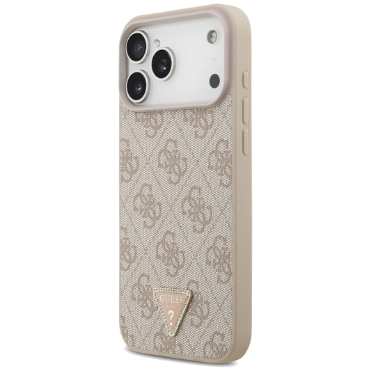 MagSafe-Hülle für Apple iPhone 18 Pro Max, Guess, 4G Triangle Strass, Rosa