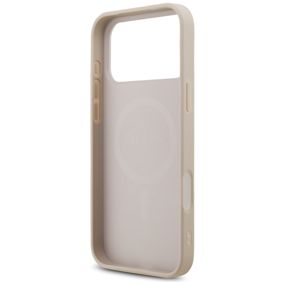 MagSafe-Hülle für Apple iPhone 18 Pro Max, Guess, 4G Triangle Strass, Rosa
