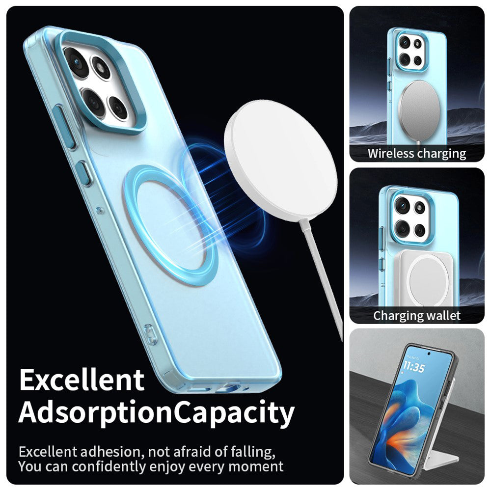 MagSafe Hülle für Motorola Moto G86, Techsuit, CandyCase, Blau