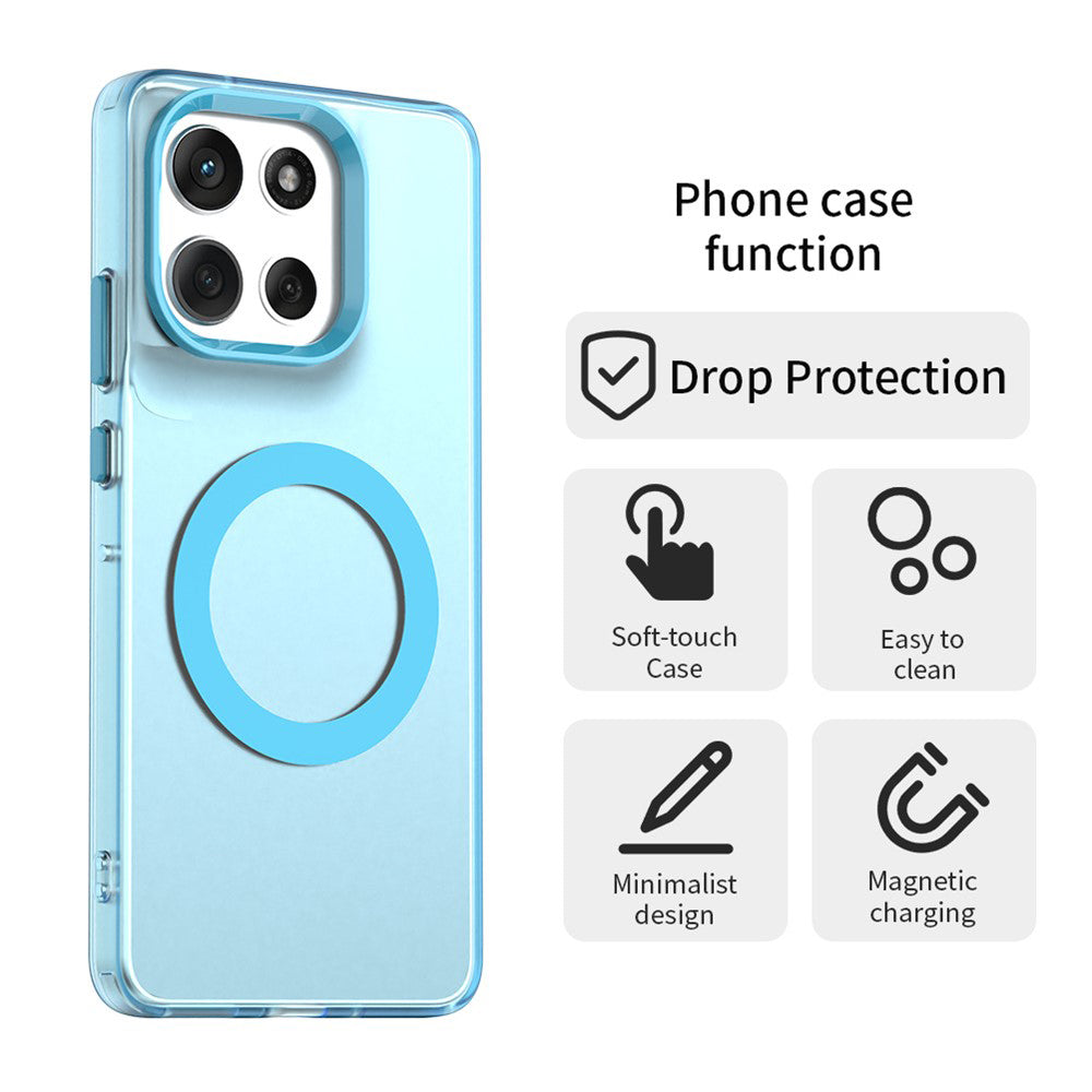 MagSafe Hülle für Motorola Moto G86, Techsuit, CandyCase, Blau