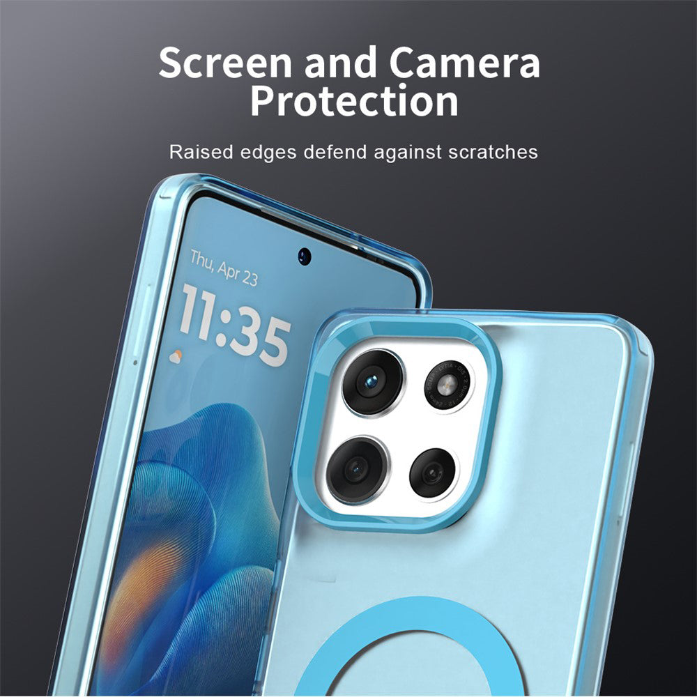 MagSafe Hülle für Motorola Moto G86, Techsuit, CandyCase, Blau