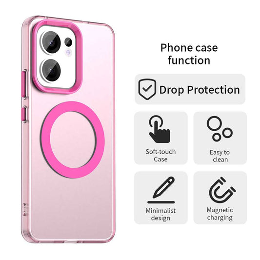 MagSafe-Hülle für Oppo Reno13 FS 5G / Reno13 F 4G / Reno13 F, Techsuit, CandyCase, Rosa
