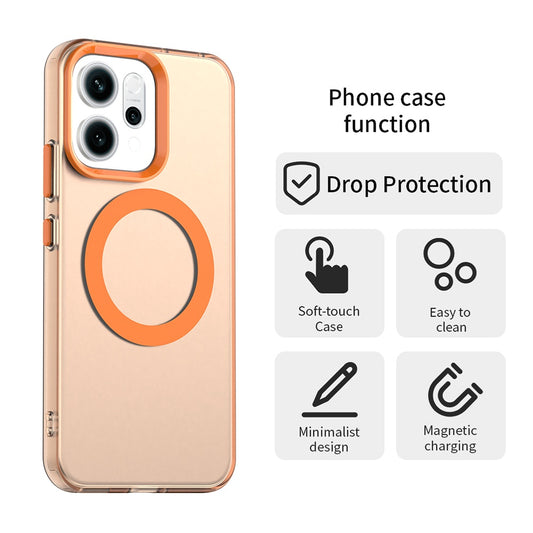 MagSafe-Hülle für Oppo Reno16 F / Reno16 FS, Techsuit, CandyCase, Orange