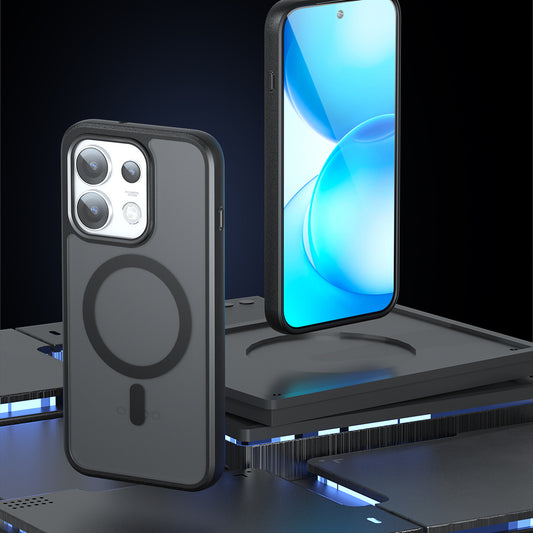 MagSafe-Hülle für Oppo Reno16, Techsuit, PureFrost, Satin Schwarz
