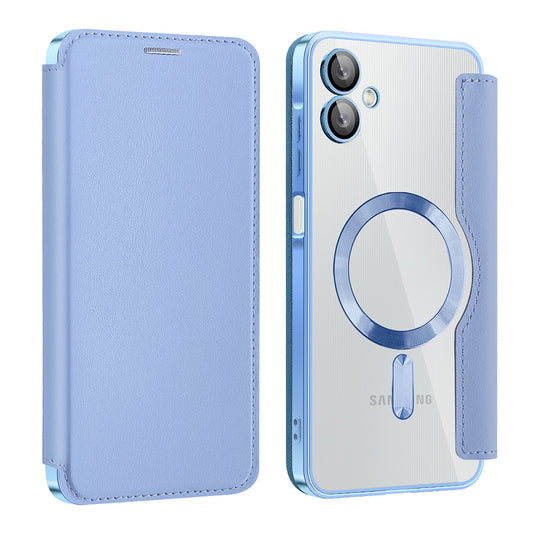 MagSafe-Hülle für Samsung Galaxy A06 A065, Techsuit, SmartMag Book, Blau