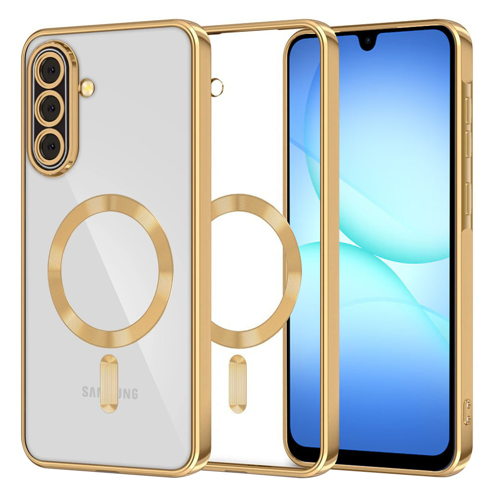 MagSafe Case for Samsung Galaxy A17 4G A175 / A17 5G A176, Techsuit, Luxury Crystal, Gold