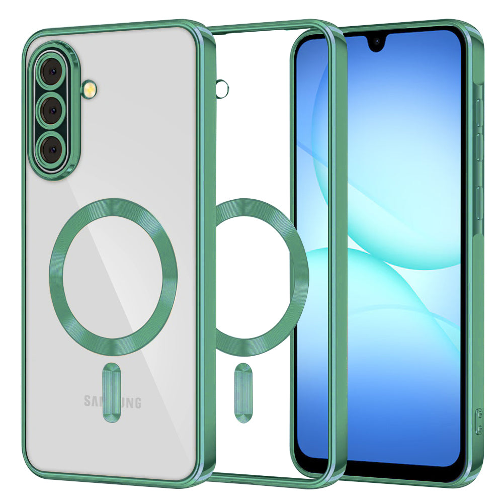 MagSafe Case for Samsung Galaxy A17 4G A175 / A17 5G A176, Techsuit, Luxury Crystal, Light Green