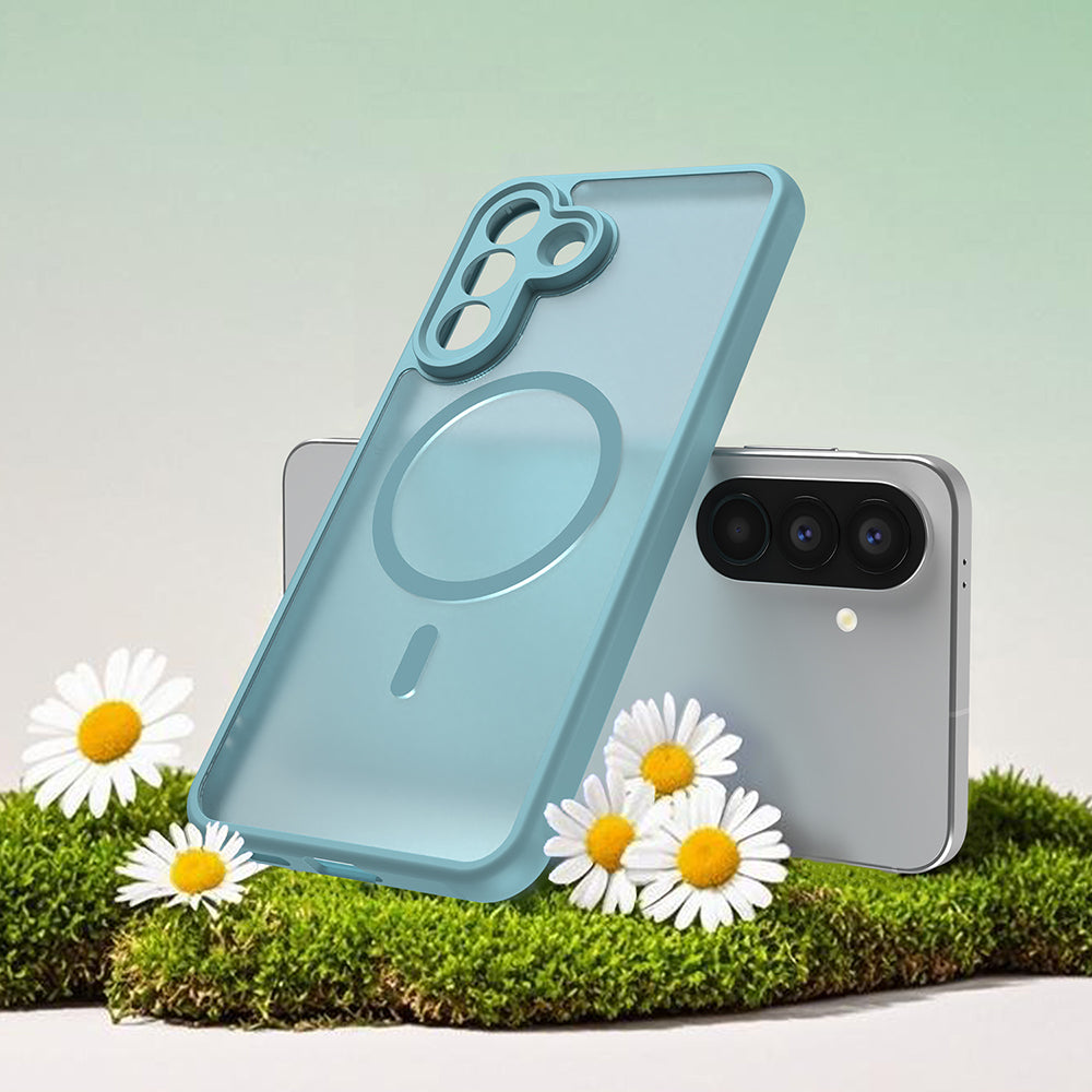 MagSafe-Hülle für Samsung Galaxy A27 5G, Techsuit, HaloFrost II, Hellgrün