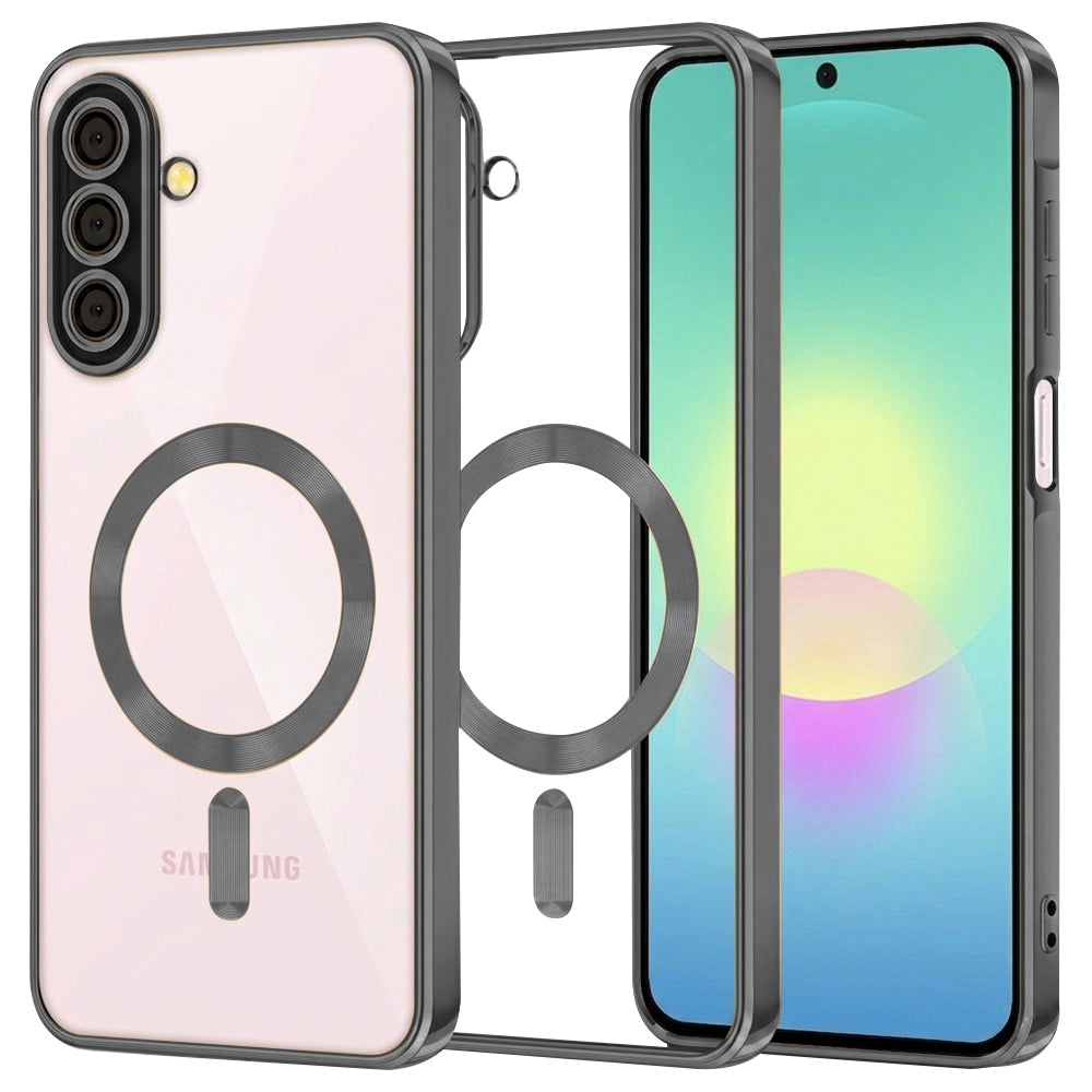 MagSafe-Hülle für Samsung Galaxy A27 5G, Techsuit, Luxury Crystal, Schwarz