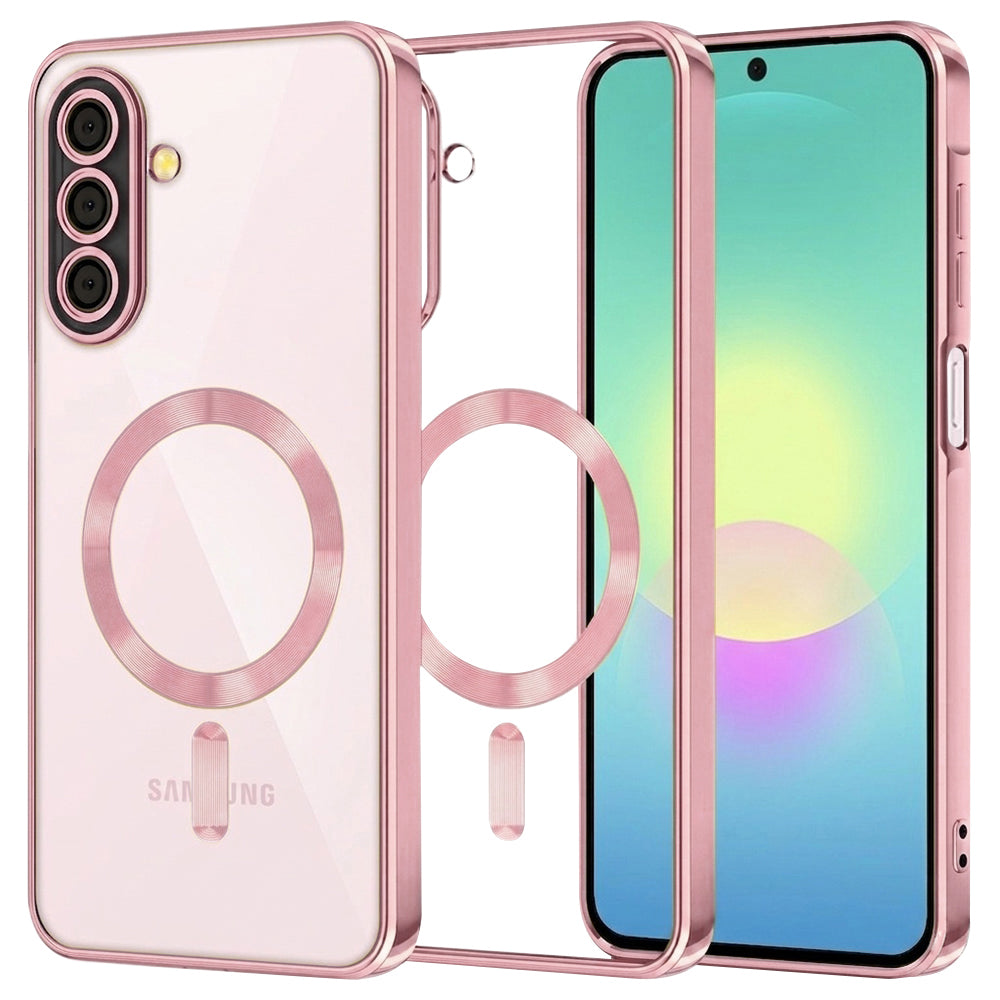MagSafe-Hülle für Samsung Galaxy A27 5G, Techsuit, Luxury Crystal, Rosa