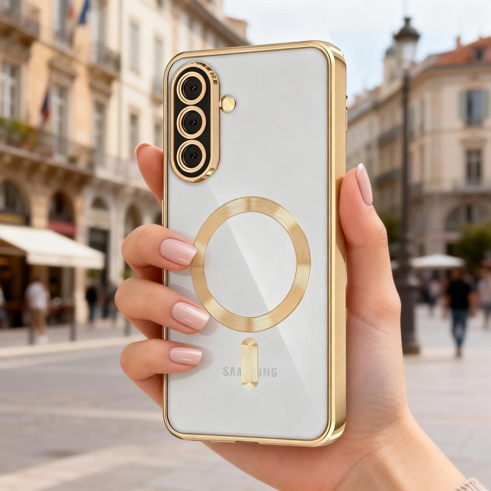 MagSafe-Hülle für Samsung Galaxy A27 5G, Techsuit, Luxury Crystal, Rosa