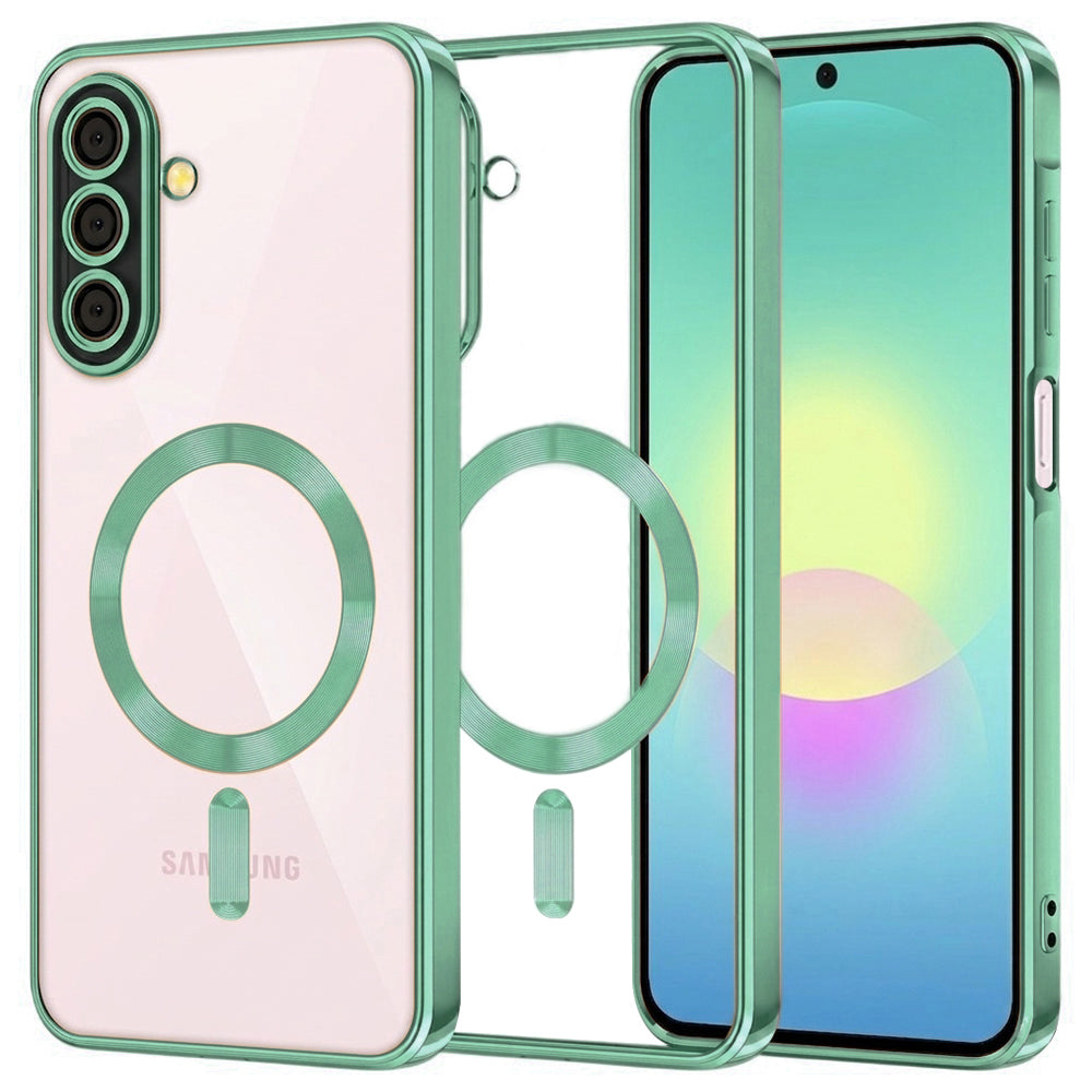 MagSafe-Hülle für Samsung Galaxy A27 5G, Techsuit, Luxury Crystal, Hellgrün