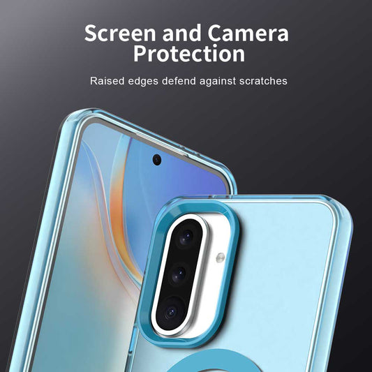 MagSafe-Hülle für Samsung Galaxy A56 A566, Techsuit, CandyCase, Blau