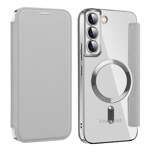 MagSafe-Hülle für Samsung Galaxy S22+ 5G S906, Techsuit, SmartMag Book, Grau