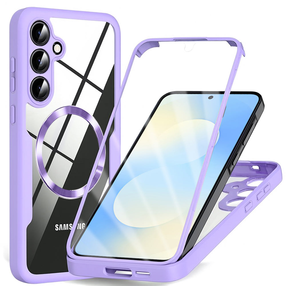 MagSafe Case for Samsung Galaxy S25 FE, Techsuit, ColorVerse 360, Purple