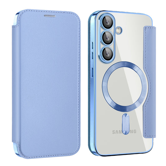 MagSafe-Hülle für Samsung Galaxy S25+ S936, Techsuit, SmartMag Book, Blau