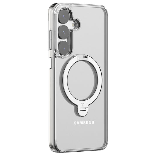 MagSafe Hülle für Samsung Galaxy S25+ S936, Torras, Ostand Spin, Transparent