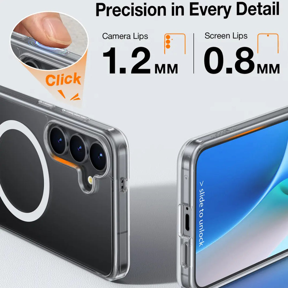 MagSafe Case for Samsung Galaxy S25+ S936, Torras, Pstand, Transparent