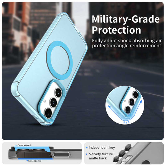 MagSafe-Hülle für Samsung Galaxy S25 S931 / S24 S921, Techsuit, CandyCase, Blau