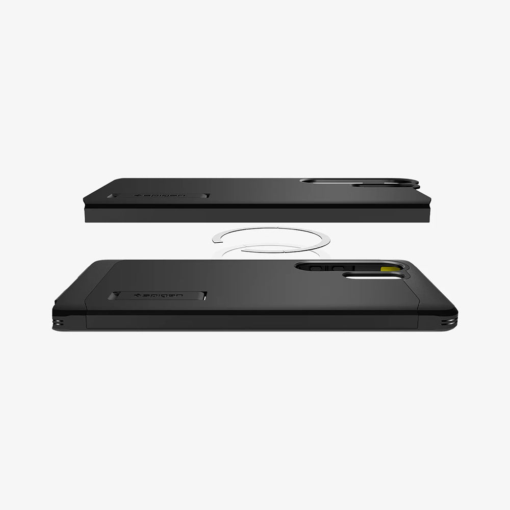 MagSafe Hülle für Samsung Galaxy S25 Ultra S938, Spigen, Tough Armor, Schwarz ACS08964