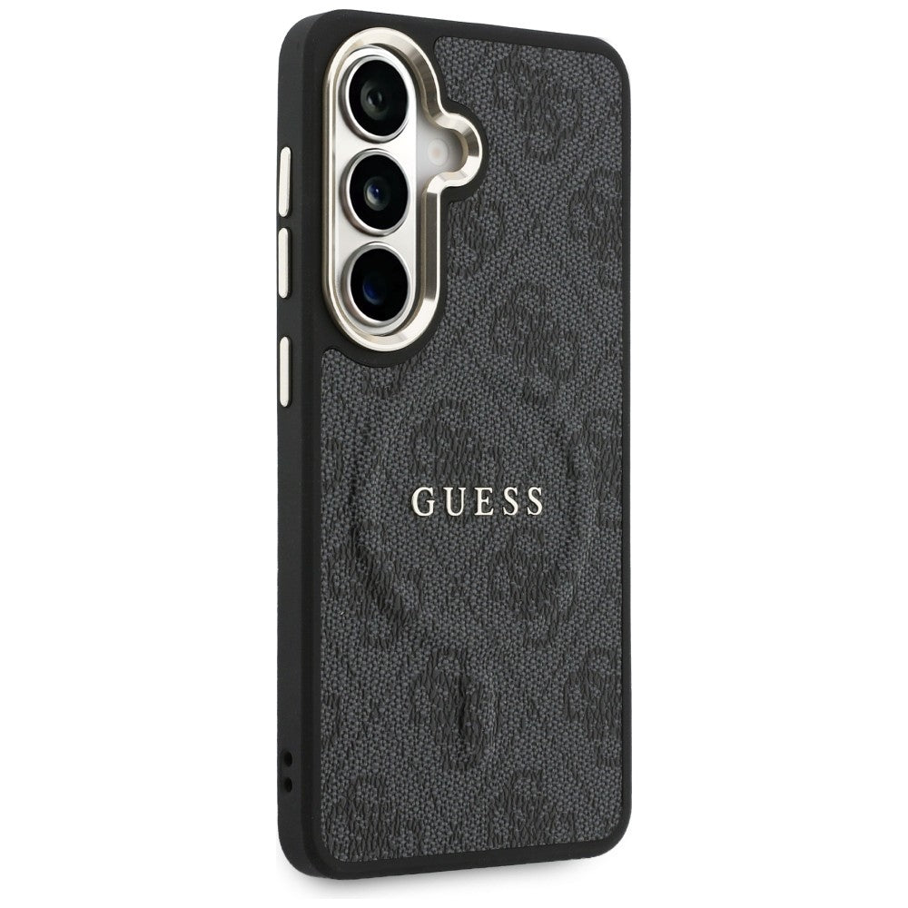 MagSafe-Hülle für Samsung Galaxy S26 Plus S947, Guess, 4G geprägter Ring, Schwarz
