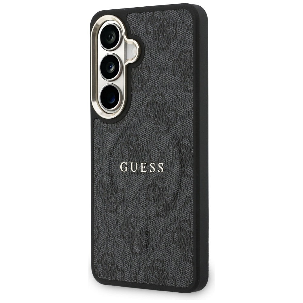 MagSafe-Hülle für Samsung Galaxy S26 Plus S947, Guess, 4G geprägter Ring, Schwarz