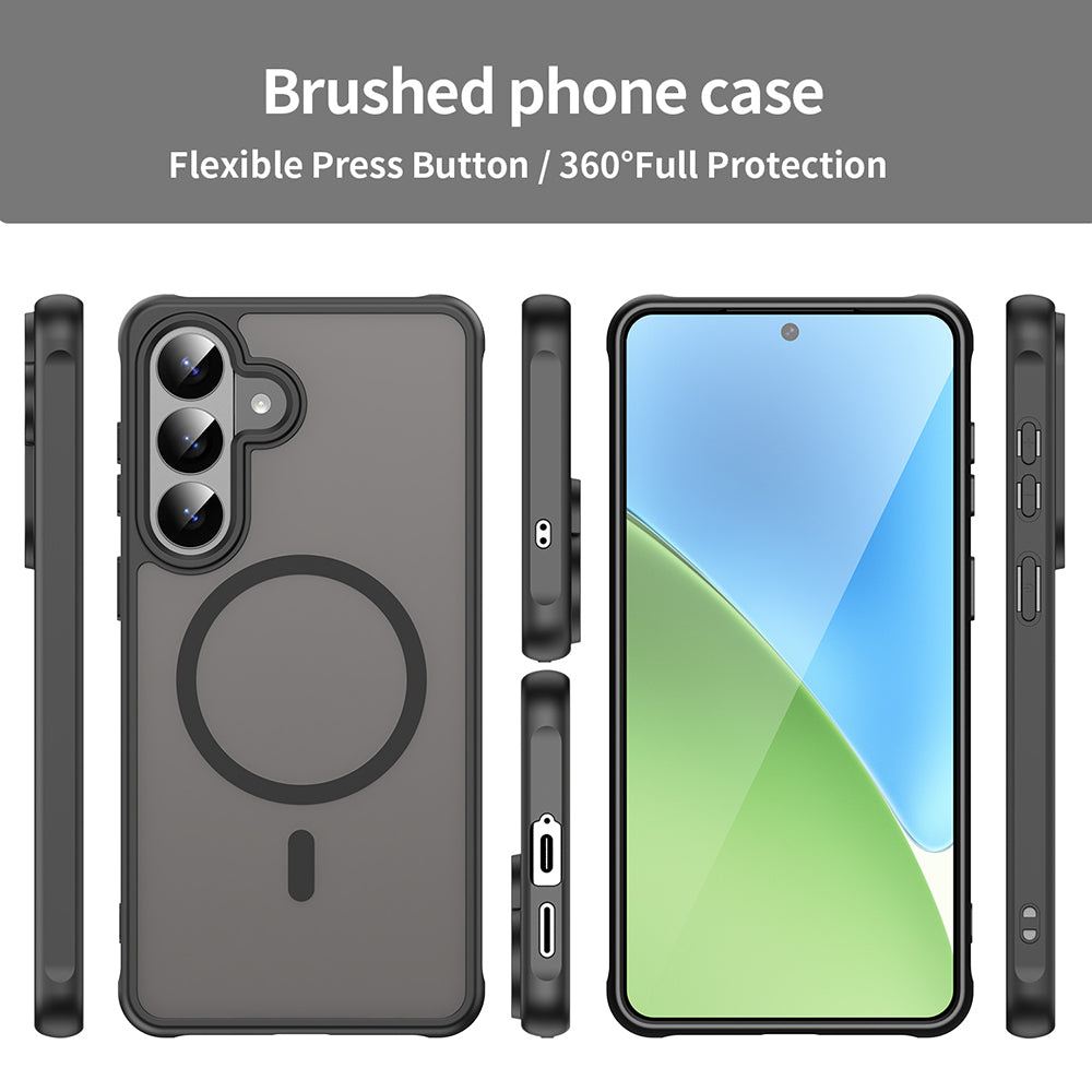 MagSafe Hülle für Samsung Galaxy S26 Plus S947, Techsuit, HaloFrost II, Schwarz