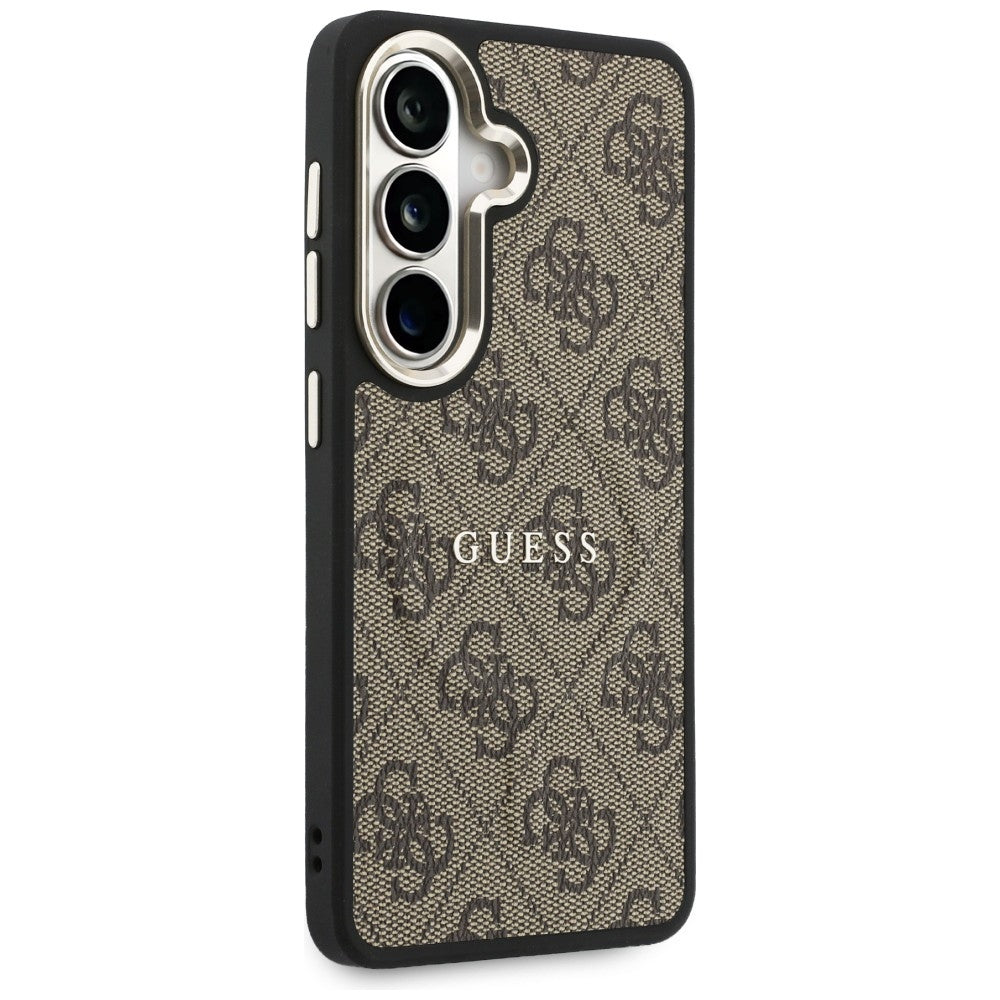 MagSafe Hülle für Samsung Galaxy S26 S942, Guess, 4G Embossed Ring, Braun
