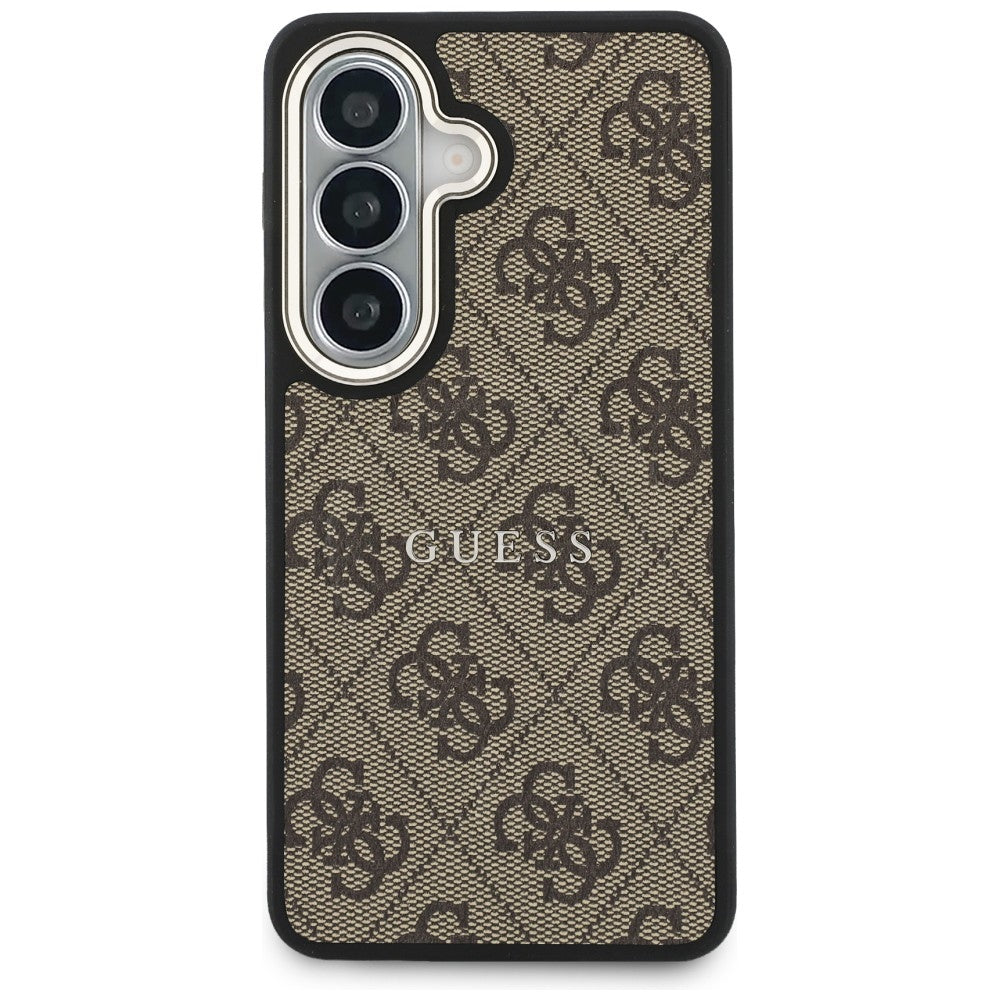 MagSafe Hülle für Samsung Galaxy S26 S942, Guess, 4G Embossed Ring, Braun