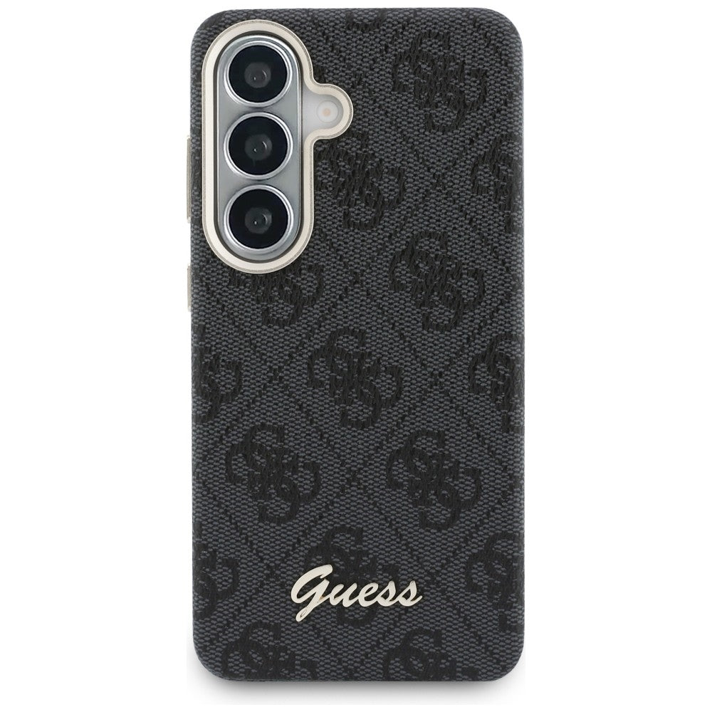 MagSafe Hülle für Samsung Galaxy S26 S942, Guess, 4G Script Logo, Schwarz
