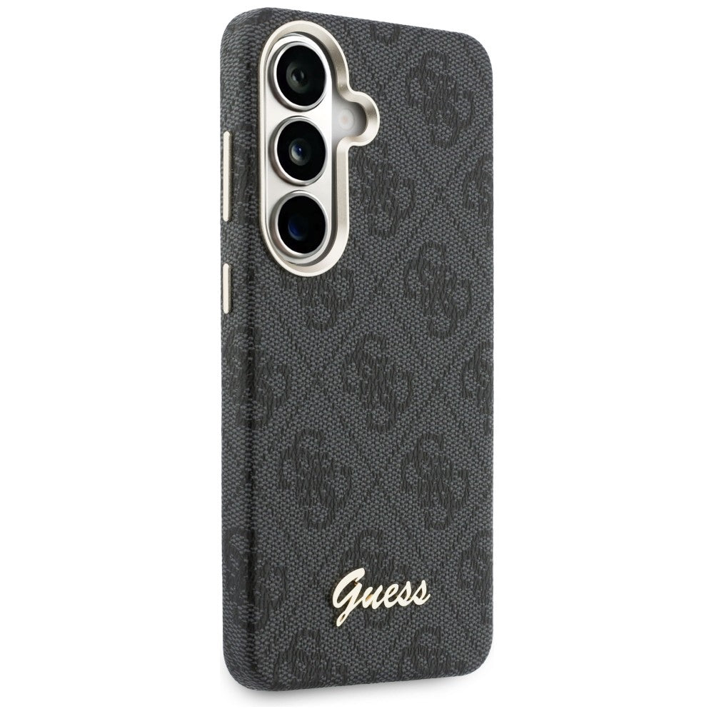 MagSafe Hülle für Samsung Galaxy S26 S942, Guess, 4G Script Logo, Schwarz