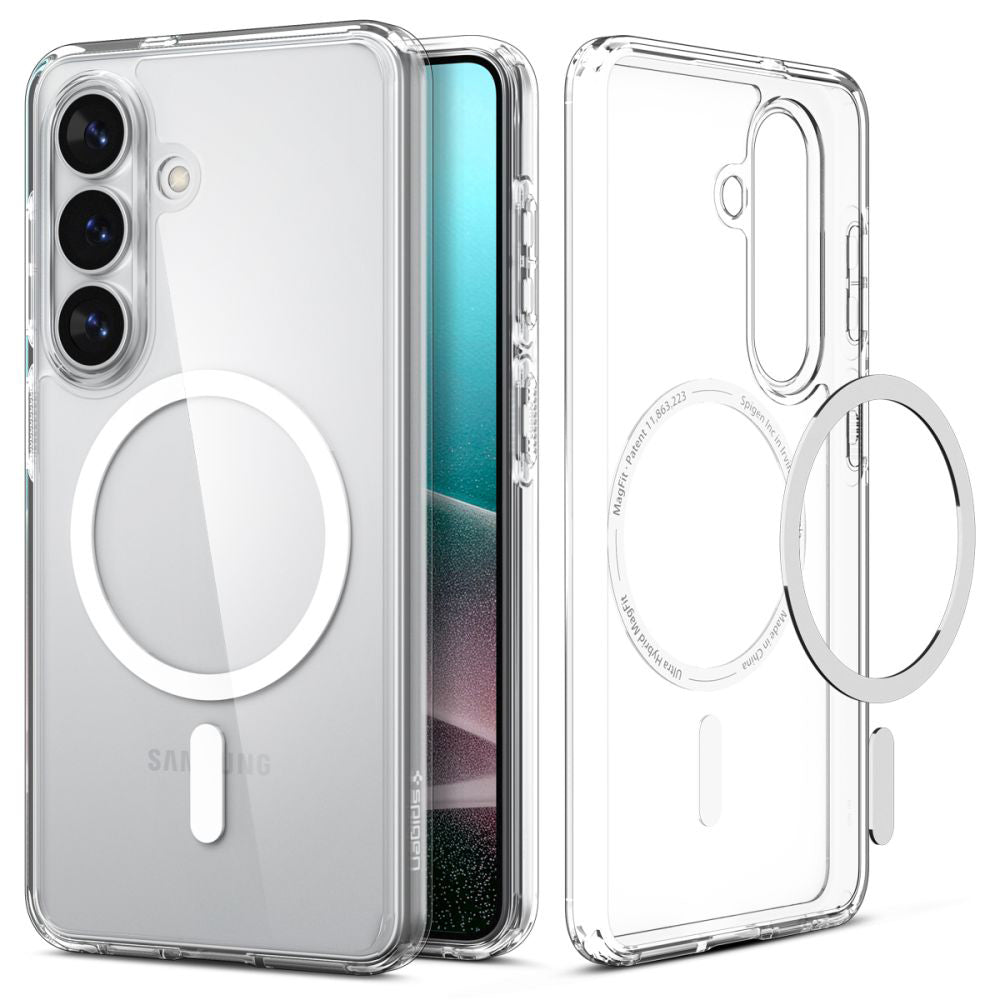 MagSafe Case for Samsung Galaxy S26 S942, Spigen, Ultra Hybrid, White Transparent ACS10734