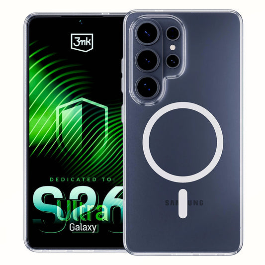 MagSafe Hülle für Samsung Galaxy S26 Ultra S948, 3MK, Clear MagCase, Transparent