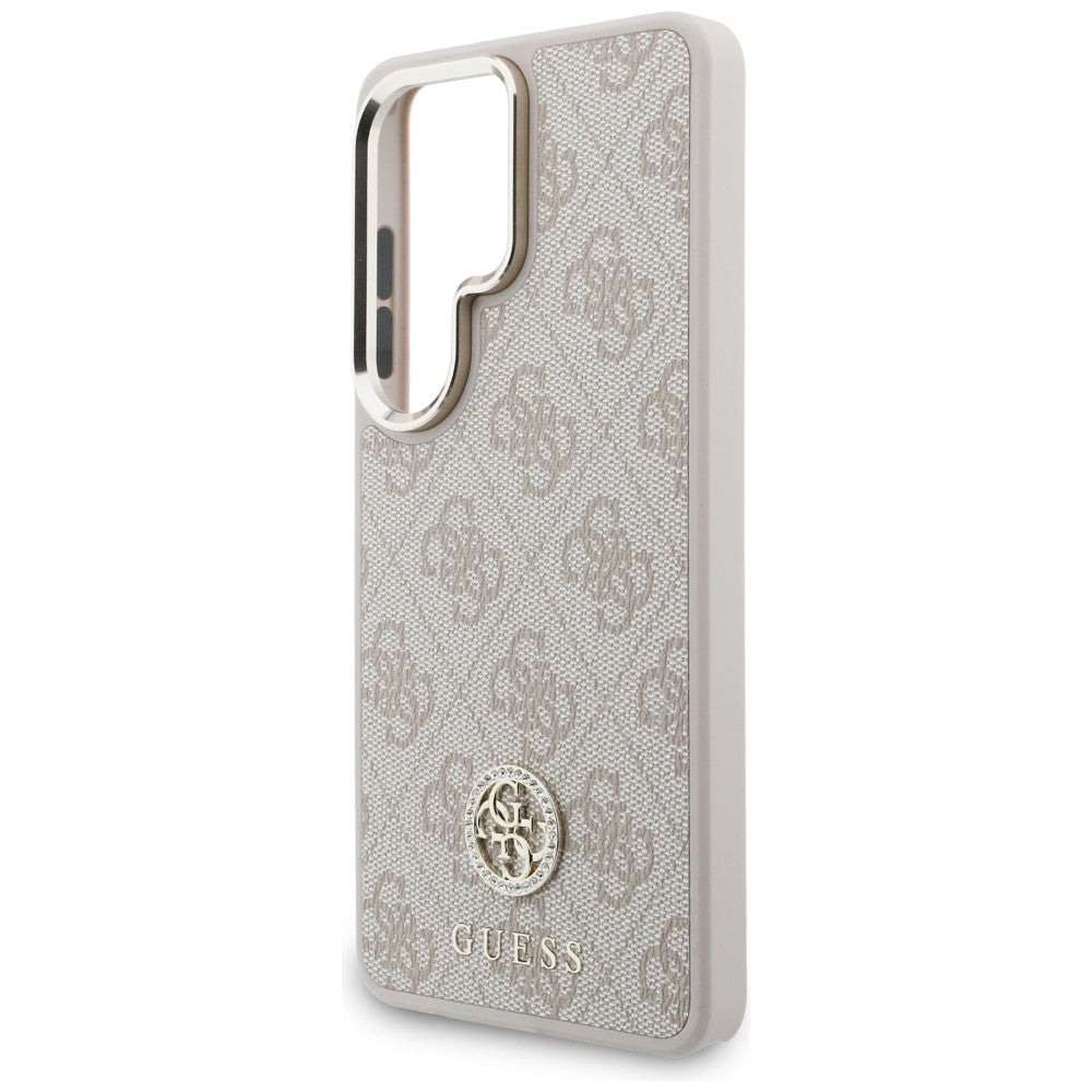 MagSafe Hülle für Samsung Galaxy S26 Ultra S948, GUESS, 4G Big Rhinestone Triangle Strap, Rosa