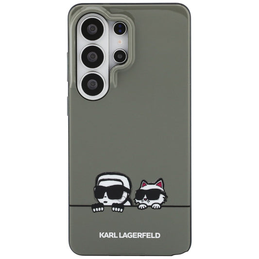 MagSafe Case for Samsung Galaxy S26 Ultra S948, Karl Lagerfeld, IML Karl & Choupette Peekaboo Logo, Black