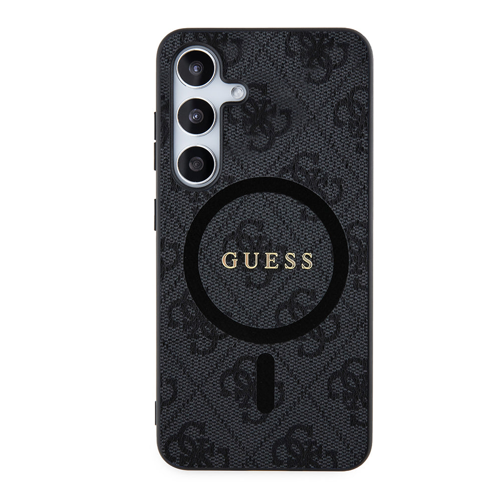 MagSafe Case for Samsung Galaxy Z Flip7 F766, Guess, 4G Collection, Black