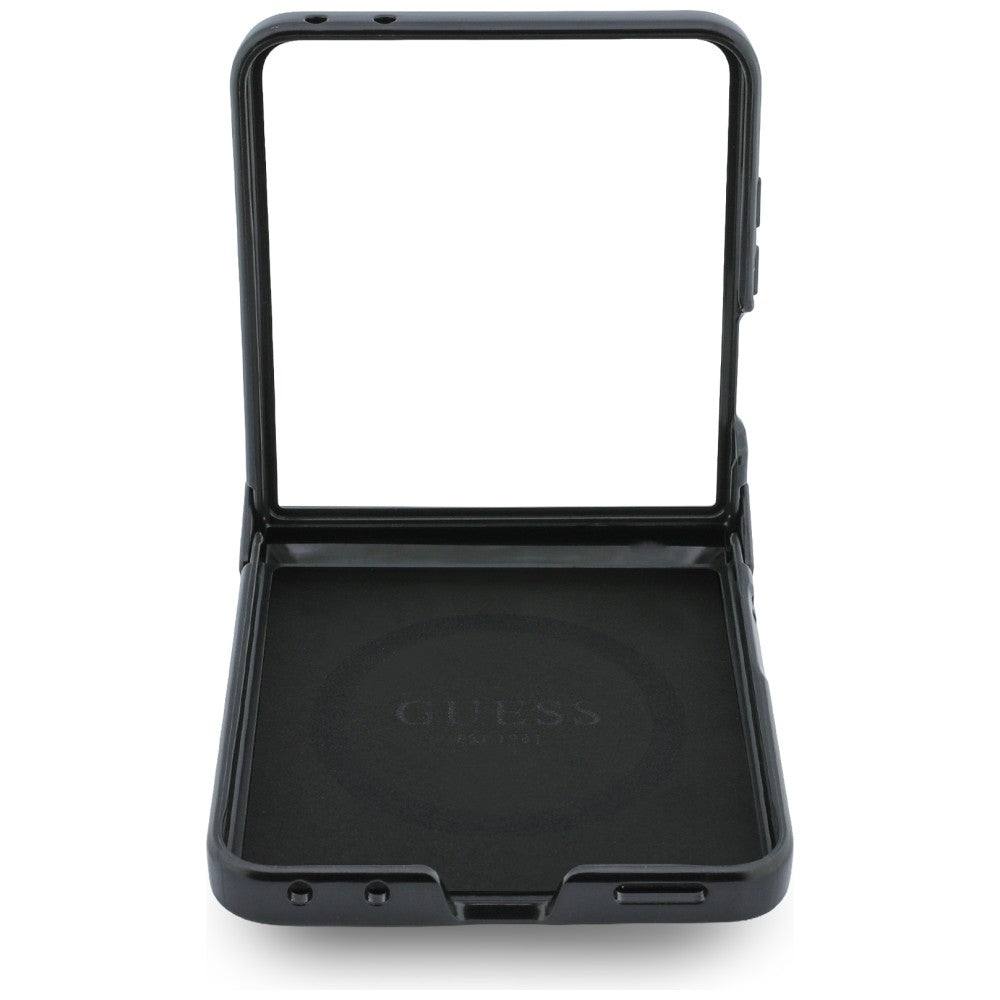 MagSafe-Hülle für Samsung Galaxy Z Flip8 F776, Guess, 4G Leather Classic, Braun