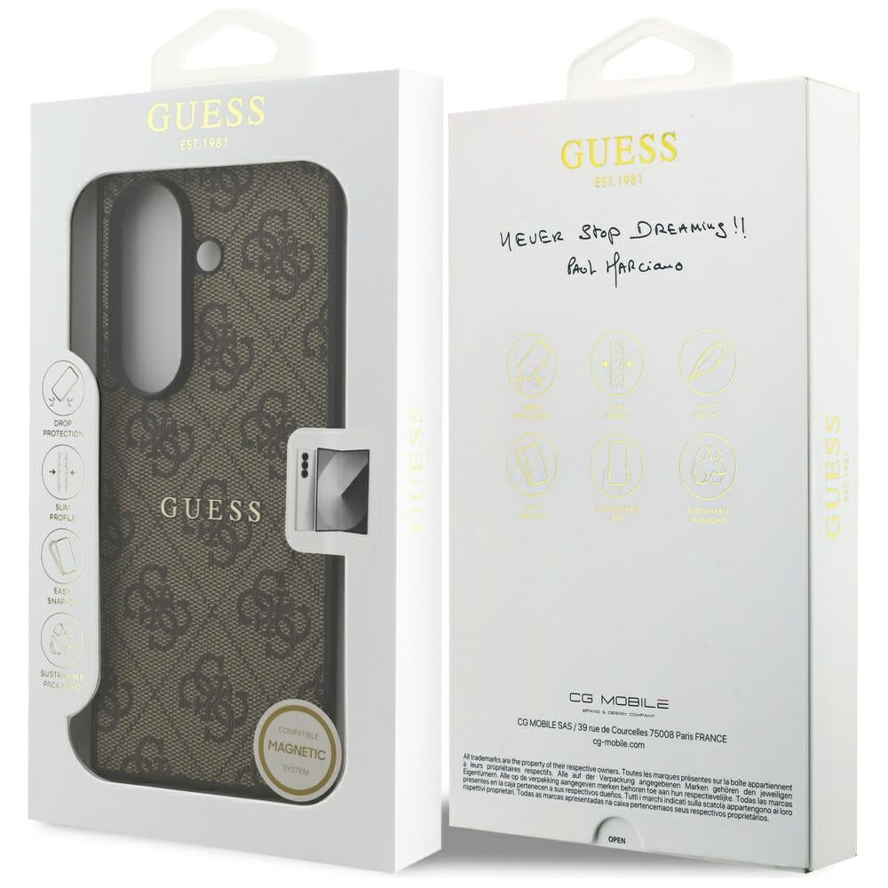 MagSafe Hülle für Samsung Galaxy Z Fold7 F966, Guess, 4G Classic, Braun