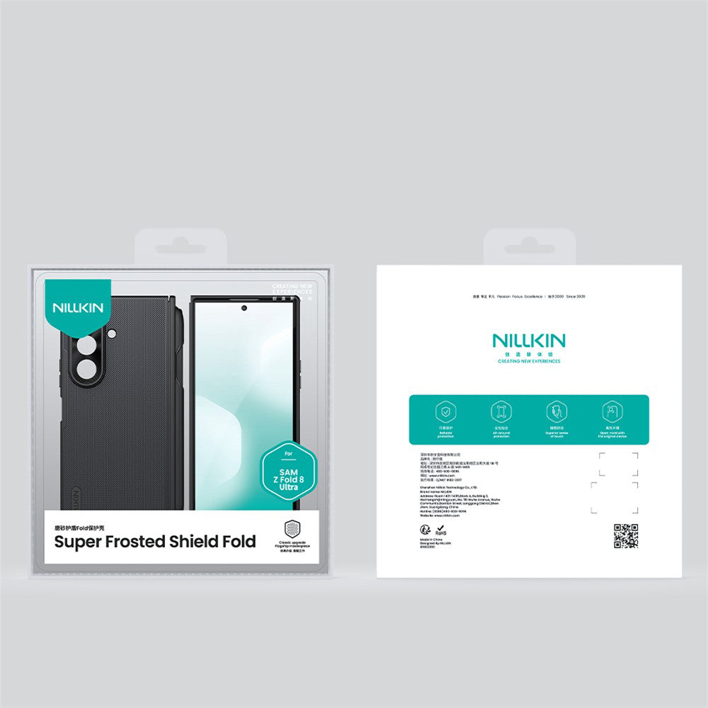 MagSafe Case for Samsung Galaxy Z Fold8 Ultra F976, Nillkin, Super Frosted Shield with Pen Holder, Transparent Black