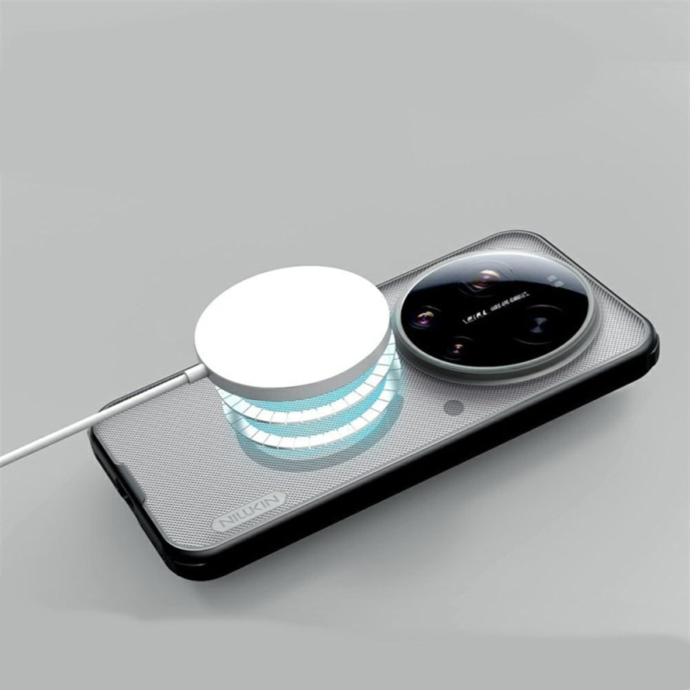 MagSafe-Hülle für Xiaomi 17 Ultra, Nillkin, Super Shield Pro, Schwarz Transparent Mattiert