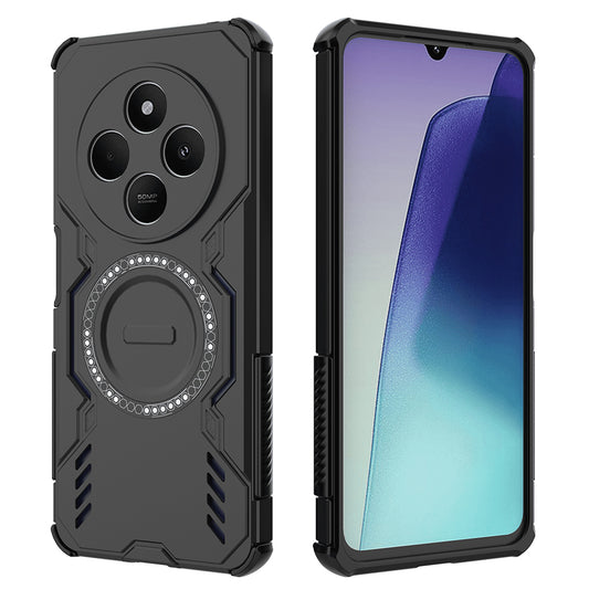 MagSafe-Hülle für Xiaomi Poco C75 / Redmi 14C, Techsuit, ArmorMag, Schwarz