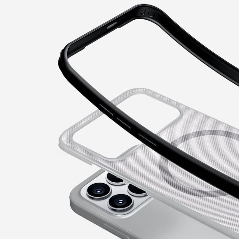 MagSafe-Hülle für Xiaomi Poco F8 Pro, Nillkin, Super Shield Pro, Schwarz Transparent Matt