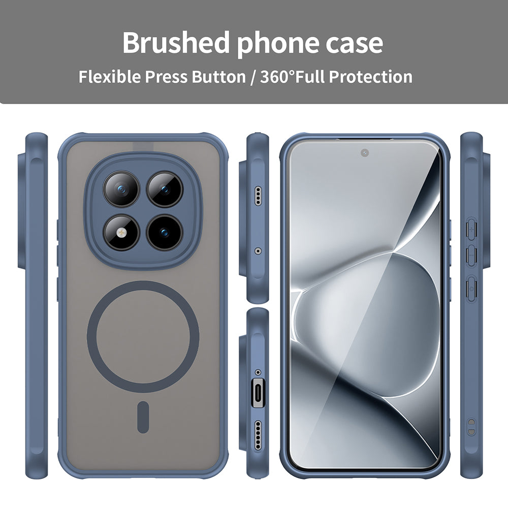 MagSafe Hülle für Xiaomi Poco M8 Pro / Redmi Note 15 Pro+ 5G, Techsuit, HaloFrost II, Marineblau